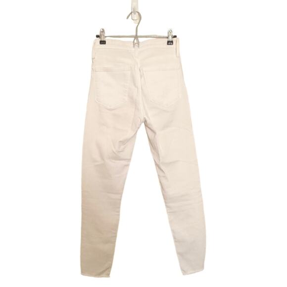 Size 25 J. Crew white high rise skinny jeans with raw hem - Picture 3 of 6